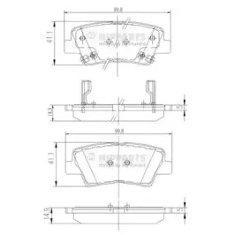 Комплект тормозных колодок, дисковый тормоз NIPPARTS купить