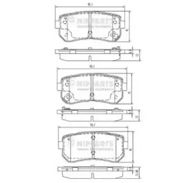 Комплект тормозных колодок, дисковый тормоз NIPPARTS купить