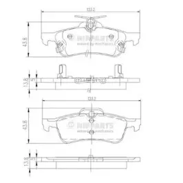 Комплект тормозных колодок, дисковый тормоз NIPPARTS купить
