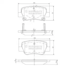 Комплект тормозных колодок, дисковый тормоз NIPPARTS купить