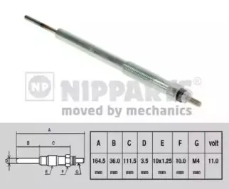 Свеча накаливания NIPPARTS купить