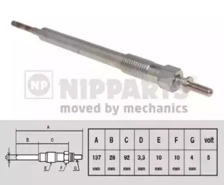 Свеча накаливания NIPPARTS купить