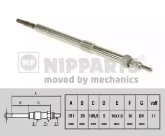 Свеча накаливания NIPPARTS купить