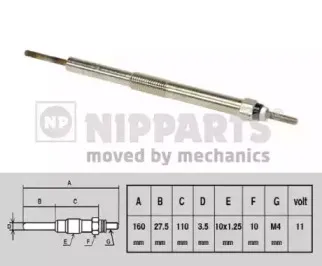 Свеча накаливания NIPPARTS купить