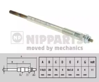 Свеча накаливания NIPPARTS купить