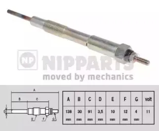 Свеча накаливания NIPPARTS купить