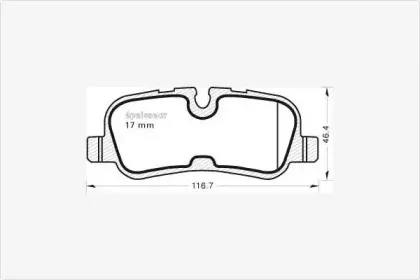 Комплект тормозных колодок, дисковый тормоз MGA купить