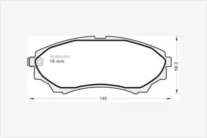 Комплект тормозных колодок, дисковый тормоз MGA купить