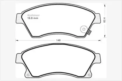 Комплект тормозных колодок, дисковый тормоз MGA купить