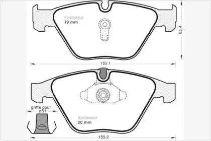 Комплект тормозных колодок, дисковый тормоз MGA купить