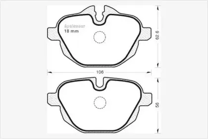 Комплект тормозных колодок, дисковый тормоз MGA купить