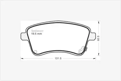 Комплект тормозных колодок, дисковый тормоз MGA купить