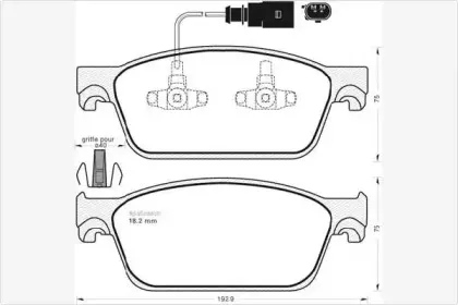 Комплект тормозных колодок, дисковый тормоз MGA купить