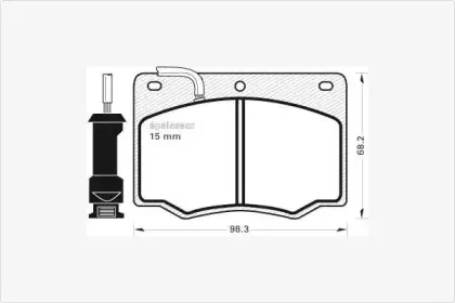Комплект тормозных колодок, дисковый тормоз MGA купить