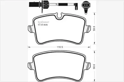 Комплект тормозных колодок, дисковый тормоз MGA купить
