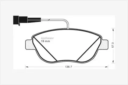 Комплект тормозных колодок, дисковый тормоз MGA купить