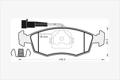 Комплект тормозных колодок, дисковый тормоз MGA купить