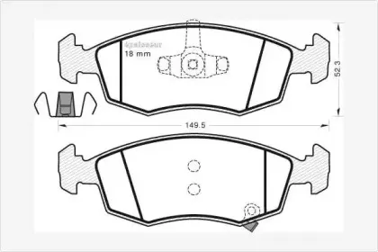 Комплект тормозных колодок, дисковый тормоз MGA купить