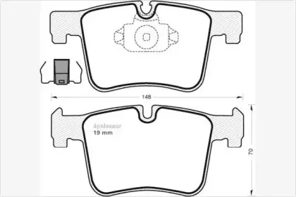 Комплект тормозных колодок, дисковый тормоз MGA купить