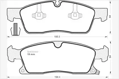 Комплект тормозных колодок, дисковый тормоз MGA купить
