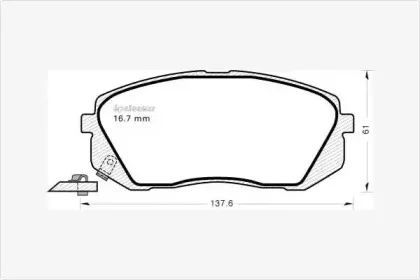 Комплект тормозных колодок, дисковый тормоз MGA купить