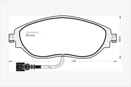 Комплект тормозных колодок, дисковый тормоз MGA купить