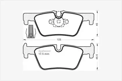 Комплект тормозных колодок, дисковый тормоз MGA купить