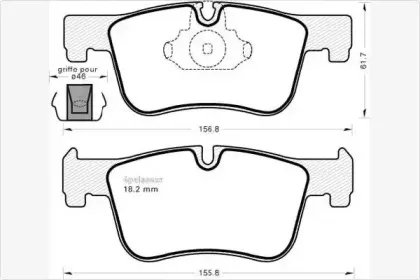 Комплект тормозных колодок, дисковый тормоз MGA купить