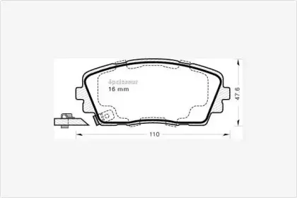 Комплект тормозных колодок, дисковый тормоз MGA купить