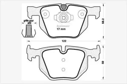 Комплект тормозных колодок, дисковый тормоз MGA купить