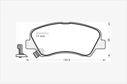 Комплект тормозных колодок, дисковый тормоз MGA купить