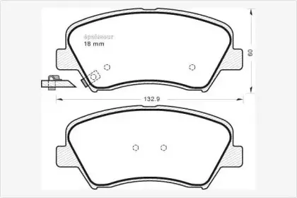 Комплект тормозных колодок, дисковый тормоз MGA купить