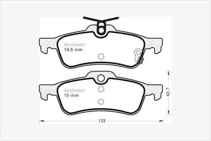 Комплект тормозных колодок, дисковый тормоз MGA купить