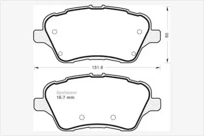 Комплект тормозных колодок, дисковый тормоз MGA купить