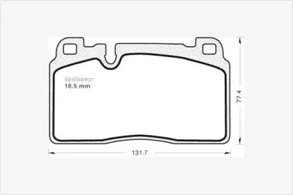 Комплект тормозных колодок, дисковый тормоз MGA купить