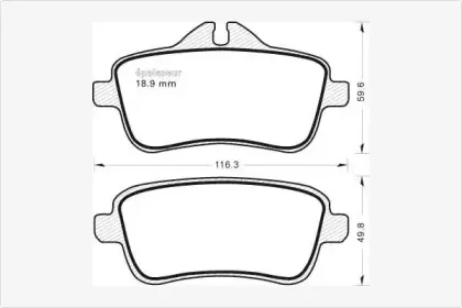 Комплект тормозных колодок, дисковый тормоз MGA купить