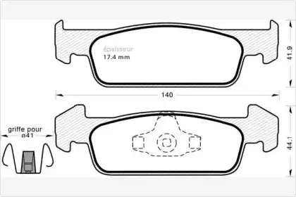 Комплект тормозных колодок, дисковый тормоз MGA купить