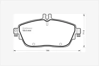Комплект тормозных колодок, дисковый тормоз MGA купить
