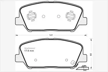 Комплект тормозных колодок, дисковый тормоз MGA купить