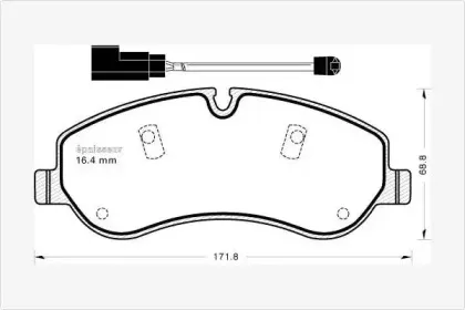 Комплект тормозных колодок, дисковый тормоз MGA купить