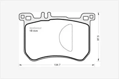 Комплект тормозных колодок, дисковый тормоз MGA купить
