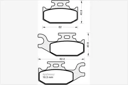 Комплект тормозных колодок, дисковый тормоз MGA купить