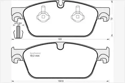 Комплект тормозных колодок, дисковый тормоз MGA купить