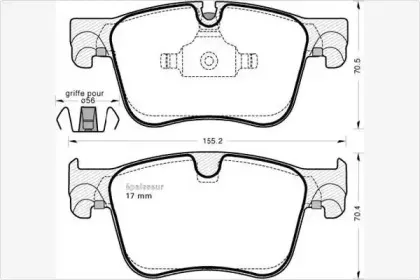 Комплект тормозных колодок, дисковый тормоз MGA купить