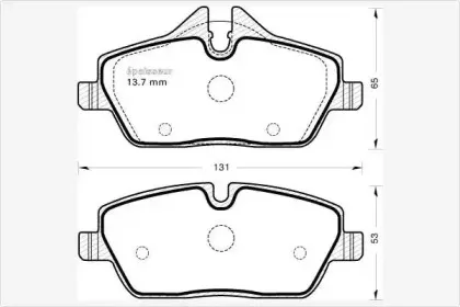 Комплект тормозных колодок, дисковый тормоз MGA купить