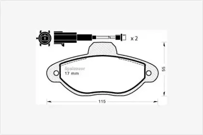 Комплект тормозных колодок, дисковый тормоз MGA купить