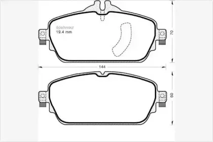 Комплект тормозных колодок, дисковый тормоз MGA купить