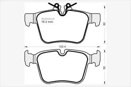 Комплект тормозных колодок, дисковый тормоз MGA купить