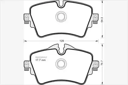 Комплект тормозных колодок, дисковый тормоз MGA купить