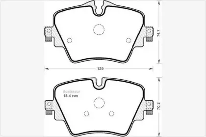 Комплект тормозных колодок, дисковый тормоз MGA купить